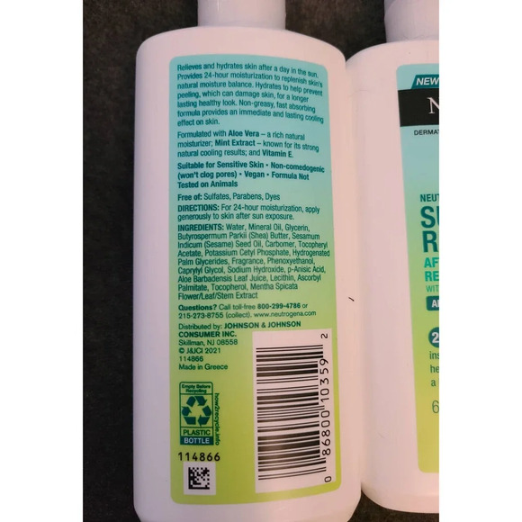 2x Neutrogena Sun Rescue After Sun Replenishing Lotion Sensitive Skin Aloe(C11) - Picture 2 of 3